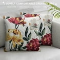thumbnail image 3 of Orinice  Rose Throw Pillow Case,Watercolor Floral Pattern with Roses Satin Cushion Cover Square Standard Home/Sofa Decorative for Men/Women  Red, White, 3 of 5
