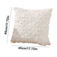 thumbnail image 4 of Fundas Almohada Navideñas 45x45 Cm Funda Felpa Suave (copos Nieve) Color Blanco, 4 of 6