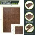 thumbnail image 5 of ProsourceFit Wood-Grain Puzzle Mat, 1/2" Thick EVA Foam Interlocking Floor Tiles, 5 of 7