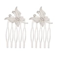 thumbnail image 2 of Horquilla Pinza de cabellero Joya de Moda Accesorio para Mujeres Mariposa Diamante de Imitación Plata, 2 of 9