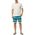 thumbnail image 2 of Unique Bargains Men's Swim Shorts Drawstring Waist Summer Board Shorts 36 Blue Grey, 2 of 6