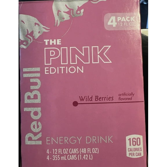 RED BULL PINK EDITION 4 PACK 12 OZ CANS SUGAR SHIPS FAST IN HAND