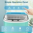 thumbnail image 3 of Havato Countertop Ice Maker, 9 Bullet Ice Cubes in 6 Mins, 26lbs/24H, w/ Scoop & Basket, Light Green, 3 of 12