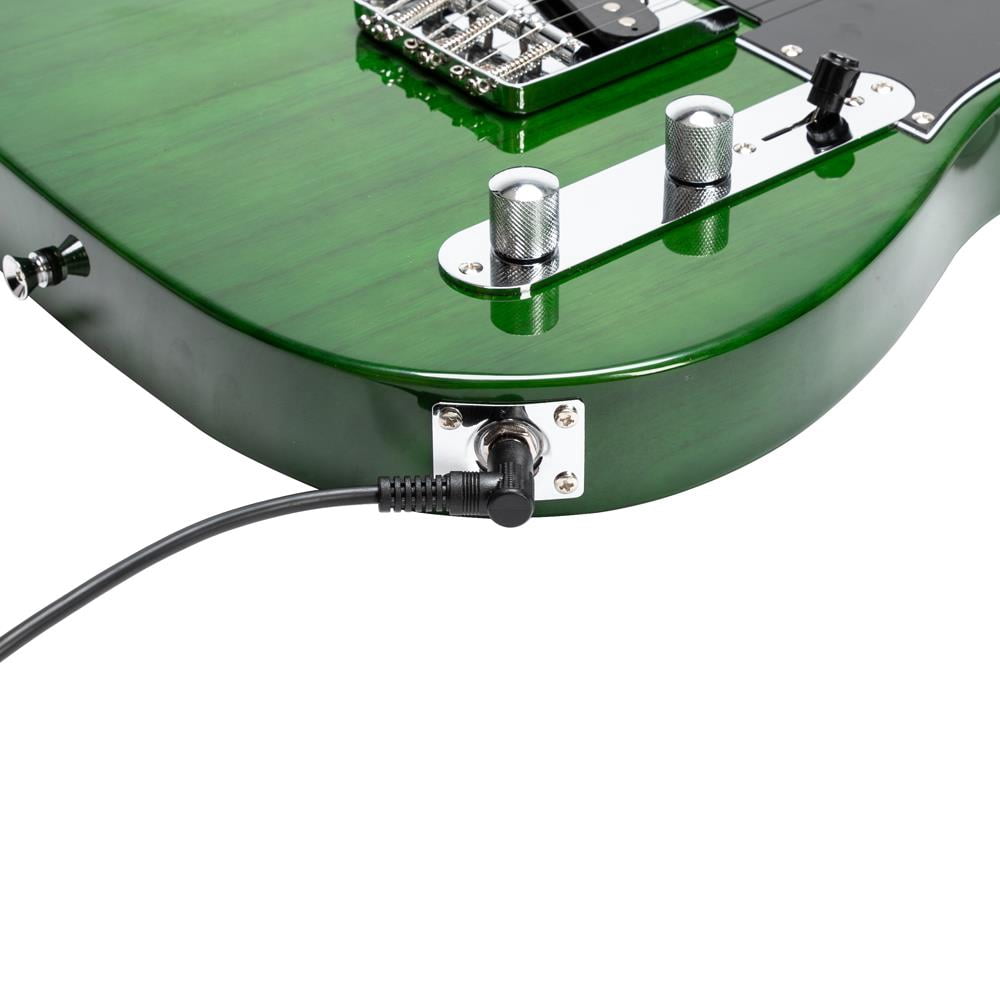 Glarry 6-Strings 22 Frets Electric Guitar with Bag,Plectrum,Strap,Wire,Tool,Green