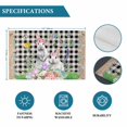 thumbnail image 6 of Easter Placemats Set of 4, Spring Rabbit Flowers Colorful Eggs Black Lattice Placemats for Dining Table, Place Mats for Kitchen Tabletop, Waterproof Wipeable Dining Table Mats Set, 6 of 9