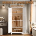 thumbnail image 6 of Polup 71" H Modern Metal Sturdy Armoire Cabinet with Shelves and Hanging Rod, Adult Bedroom Wardrobe Closet with Doors, 6 of 9