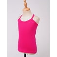 thumbnail image 4 of TiaoBug Kids Girls Cotton Camisole Sleeveless Dance Vest Tops Y Back Yoga Cami Tank Hot Pink 110, 4 of 7