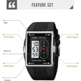 thumbnail image 5 of Fashion Men's Digital Analog Watches Square Face Sport Casual Dual Display Multifunctional Wristwatch for Men with Alarm Waterproof LED Luminous, 5 of 7