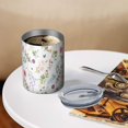 thumbnail image 3 of 12oz Coffee Tumblers Pioneer Flower Floral Print Pattern Stainless Steel Vacuum Insulated Travel Tumbler Coffee Cups Mug with Lid and Straw with Cleaning Brush for Cold & Hot Drinks, 3 of 5