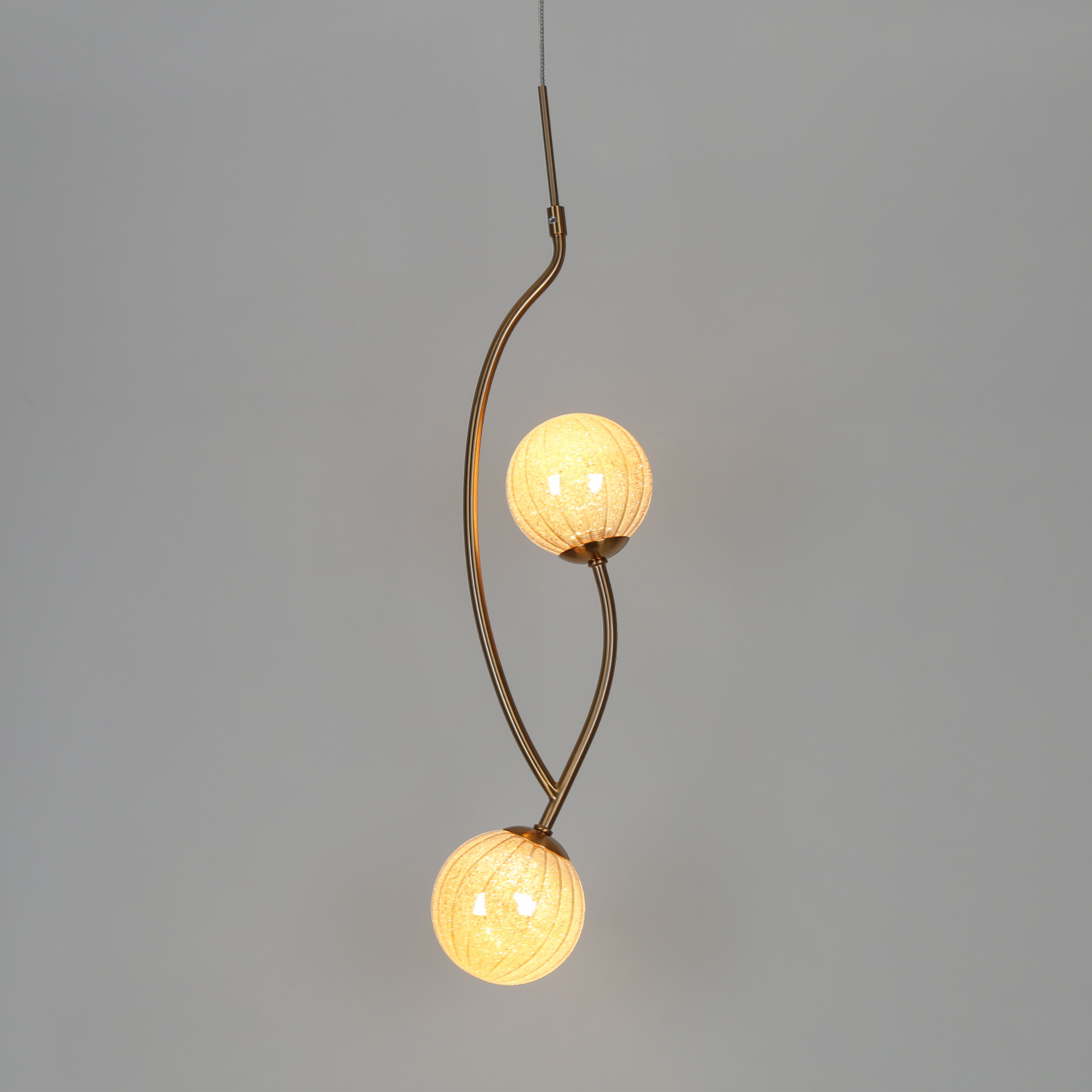 Modern 2-Light LED Island Pendant Lights for Kitchen Island - Gold