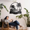 thumbnail image 4 of AOLOA Metal Signs Customized | Personalized Beach Metal Signs | Custom Outdoor Signs | Last Name Sign | Metal Wall Art | Beach Sign Bathroom Wall Decor | Home Decor | Beach Lovers Housewarming Gift, 4 of 8