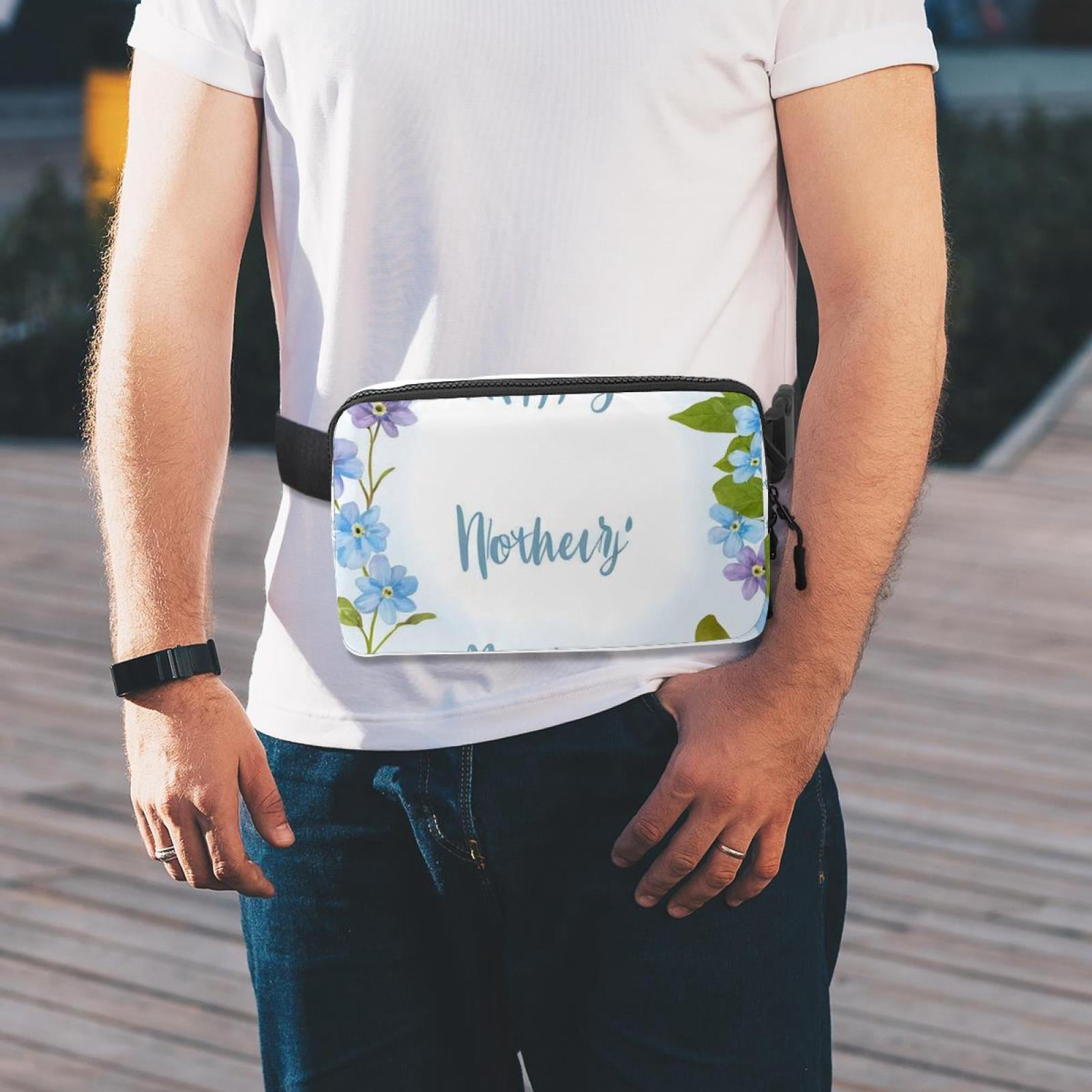Mother's Day Lightweight, Adjustable Waist Pack Crossbody Bag Running Belt with Extension Strap - Unisex