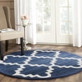 thumbnail image 2 of SAFAVIEH Chatham Osbert Geometric Wool Area Rug, Dark Blue/Ivory, 2' x 3', 2 of 10