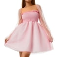 thumbnail image 1 of SAYOO Vestido casual femenino, cuello cuadrado de color sólido de verano, manga larga, S / M / L / XL SAYOO  moda, 1 of 9