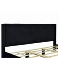 thumbnail image 5 of Better Home Products Vita Solid Wood & Velvet Platform King Size Bed in Black, 5 of 8