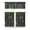 Gothic, variant on Gothic Moon & Star Kitchen Curtains Set of 3 - Dark Celestial Tier Curtains with Valance for Steampunk Farmhouse Windows