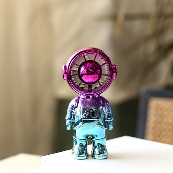 HIBIBUD Portable Two-speed Handheld Fan Electroplating Gradient Color Pocket Cooling Fan USB Charging Silent Mini Desktop Fan