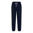 thumbnail image 4 of Inleife Womens Summer Pants Casual Elastic Waist Women New Fashion Bandage Solid With Pockets Sweatpant Full Length Pants, 4 of 5