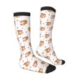 thumbnail image 4 of Lsque Squirrel Giving A Gift Printed Crew Socks Men's Women's LightWeight Thin Casual Calf Socks ,Knee High Socks,Cotton Socks, 4 of 9