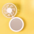 thumbnail image 5 of Portable Mini Rechargeable Fan with Makeup Mirror 3 Inch Foldable Personal Cooling Fan for Travel and Desk Use Pink, 5 of 9