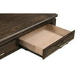 thumbnail image 3 of FurniFact Brown Cocktail Table with 2 Drawers – Vintage Solid Wood Coffee Table, 3 of 6