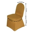 thumbnail image 7 of Balsa Circle 10 Gold Solid Metallic Spandex Stretchable Banquet Chair Covers Slipcovers, 7 of 7