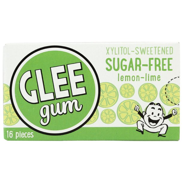 Glee Gum Chewing Gum Lemon Lime Sugar Free , 16 Pc
