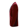 thumbnail image 4 of One Button Red Velvet Elegant Suit Jacket - Luxurious Casual Blazer for Men - Ideal for Dating, Formal Occasions, and Business Events - Perfect Gift Idea for Him, 4 of 8