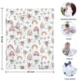 thumbnail image 4 of White Princess Fairy Castle Pattern Blanket,Comfortable Soft Flannel Throw Blanket,All Season,Warm Lightweight Blankets for Sofa Bed Couch Living Room Chair,30"x40", 4 of 4