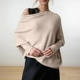 thumbnail image 4 of UJNDER Boat Neck Sweaters for Women Spring Long Sleeve Soft Knit Loose Baggy Pullover Top Khaki One Size, 4 of 4