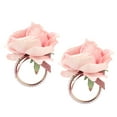 thumbnail image 5 of 2Pcs Iron Napkin Buckle Simulation Flower Artificial Pearl Napkin Ring for Hotel FestivalPink, 5 of 8