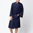 thumbnail image 4 of SEMIMAY Lovers Bathrobe Soft Cotton Bathrobe Hot Spring Robe, 4 of 9