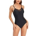 thumbnail image 2 of Sngxgn Women Swimsuit Tummy Control Bathing Suits(Black,XL), 2 of 8
