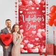 thumbnail image 5 of Happy Valentine''s Day Banner Decorations Romantic Hearts Love Hanging Background for Indoor Outdoor Valentines Day Home Door Banner Party Supplies, 5 of 7