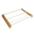 thumbnail image 6 of Household Essentials Bamboo and Metal Wall Mount Extendable Drying Rack, Compact Upscale Laundry Rack with 8 Dowels, Environmentally Friendly, 6 of 9