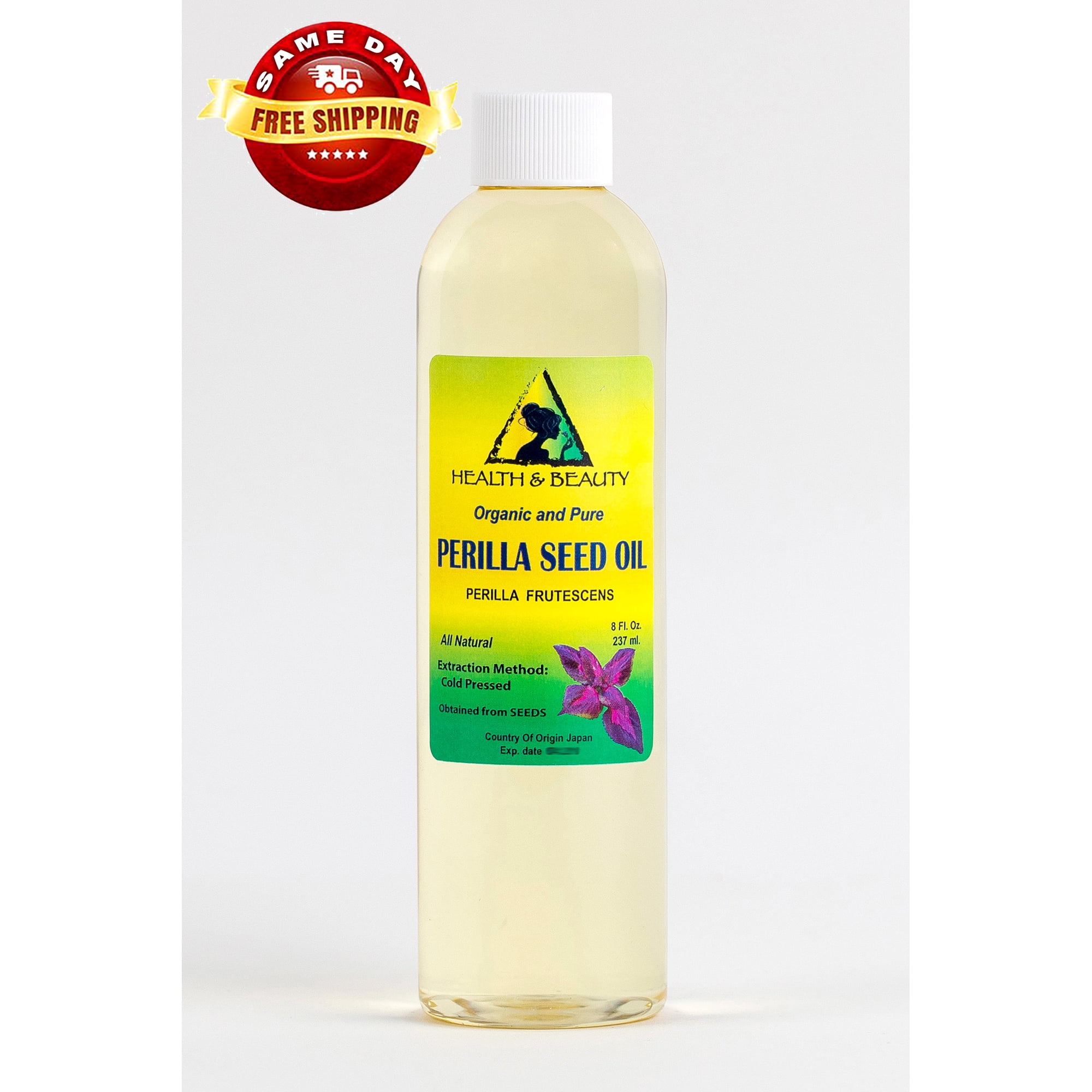 PERILLA SEED OIL ORGANIC CARRIER COLD PRESSED PREMIUM FRESH 100% PURE 8 OZ