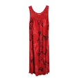thumbnail image 4 of Puliio Summer Dresses for Women Sleeveless Crew Neck Loose Mini Floral Print Casual Beach Vacation Sundress, 4 of 4