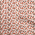 thumbnail image 1 of oneOone Cotton Silk Dark Peach Fabric Fruits Craft Projects Decor Fabric Printed By The Yard 42 Inch Wide, 1 of 4