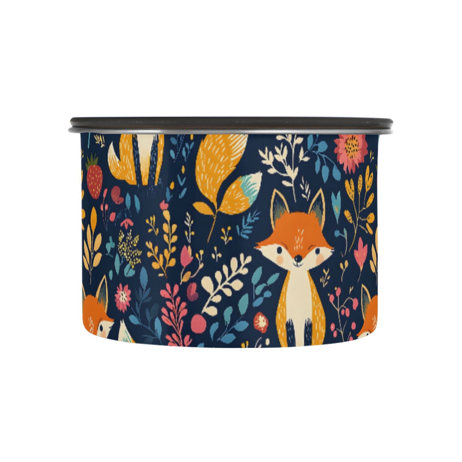Fox Animal Airtight Coffee Bean Canister 30oz Food Storage Containers with Lids For Gournd, Tea, Sugar, Flour, Rice, Cereal, Candy Cookie Jar