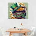 thumbnail image 3 of Awypu  St. Patrick S Day Painting Clover Gold Coins Green Grass Canvas Wall Art For Home/Office/Living Room/Bedroom Artwork Decor, 3 of 5