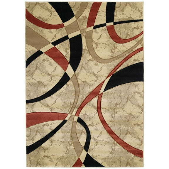 United Weavers Contours La Chic Cream Area Rug 5'3" x 7'6"