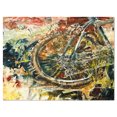 thumbnail image 2 of Mountain Bike Oil Painting - Abstract Canvas Artwork, 2 of 3