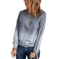 thumbnail image 4 of ABPHQTO Sudadera De Mujer De Manga Larga Con Cuello Redondo Degradado Gris, 4 of 5