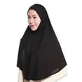 thumbnail image 3 of QASIEATN Festival Accessories for Women Ramadan Muslim Women Adjustabke Solid Color 80 Cm Hijab Strechy Pull On 31.5 Inch Hijab, 3 of 6