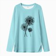 thumbnail image 4 of KPOPLK Toddler Girl Long Sleeve Shirts Soft Cotton T-Shirts Teen Girls Crewneck Basic Tees Tops for 18M-12T Size 5-6 Years,Mint Green, 4 of 4