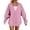 Pink, variant on Hoodies for Women Solid Color Zip Up Hoodie Full Zip Oversize Hooded Sweatshirt Casual Loungewear Women's Sweaters Orange XXL