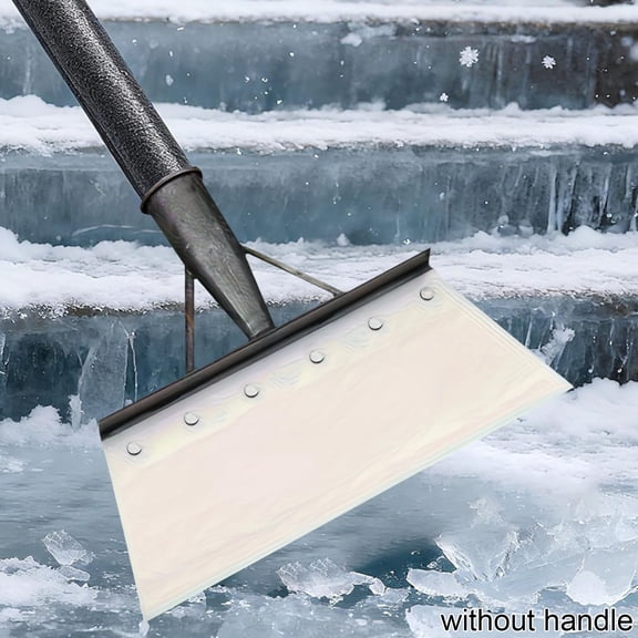 NWOKYZGH Metal Snow Shovel, Floor Scraper, Heavy Duty Ice Scraper, Flat Shovel for Driveway Sidewalk Garden Deck, Manual Push Plow for Snow Ice & Weed Removal(without Handle)
