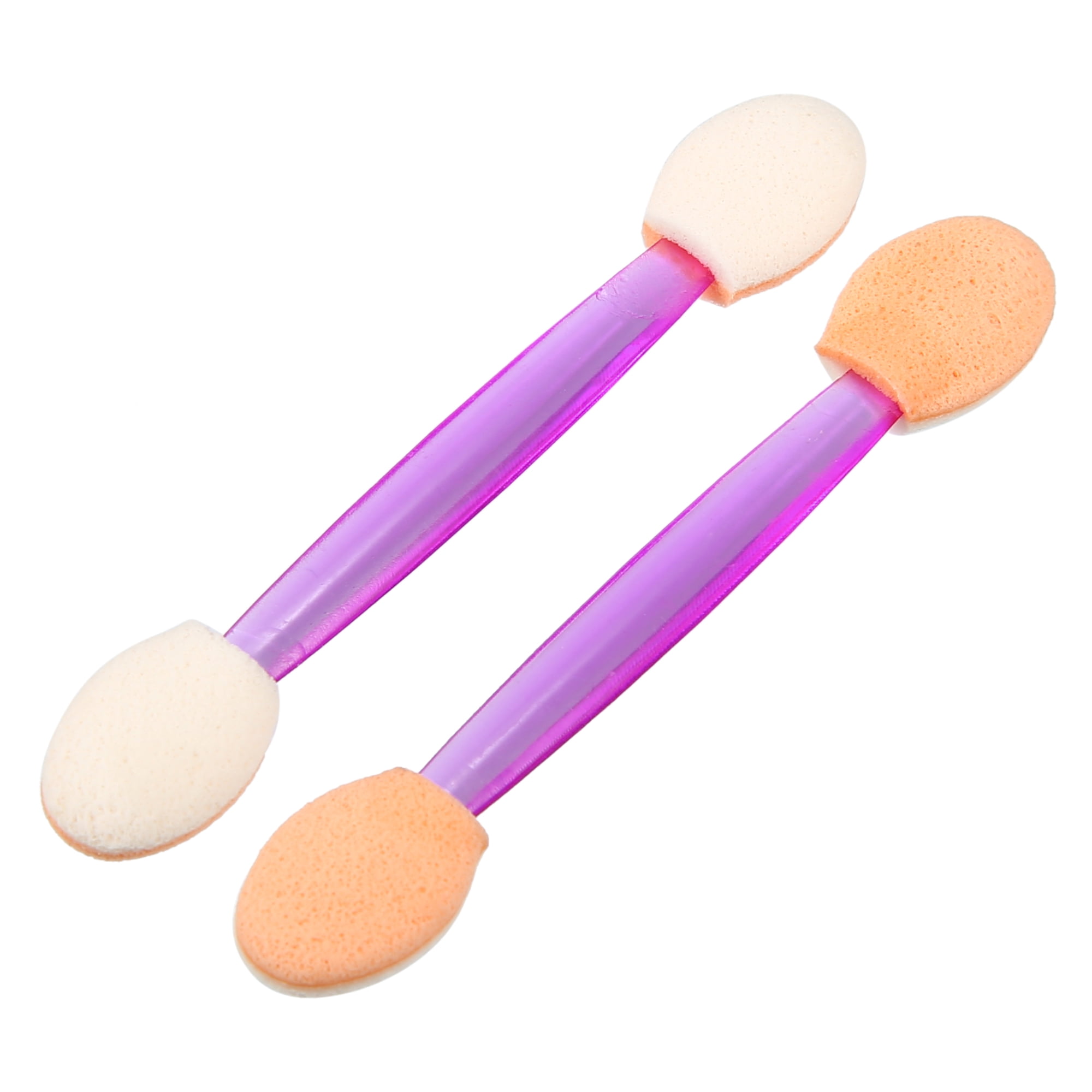 Unique Bargains 25 Pcs Dual Sides Eye Shadow Sponge Applicators with Container Purple