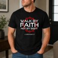 thumbnail image 6 of Walk By Faith Christian Graphic T-Shirt, Unisex Classic Fit Tee, 6 of 9