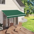 thumbnail image 7 of AECOJOY 8.2' x 6.5' Manual Retractable Patio Awning,Outdoor Awning Retractable Sunshade Shelter in Green, 7 of 7